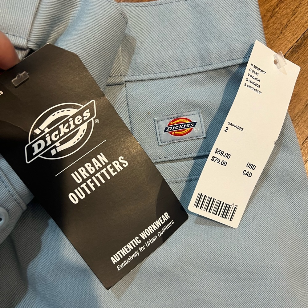 NWT Dickies  x Urban Outfitters carpenter pant baby blue size 2